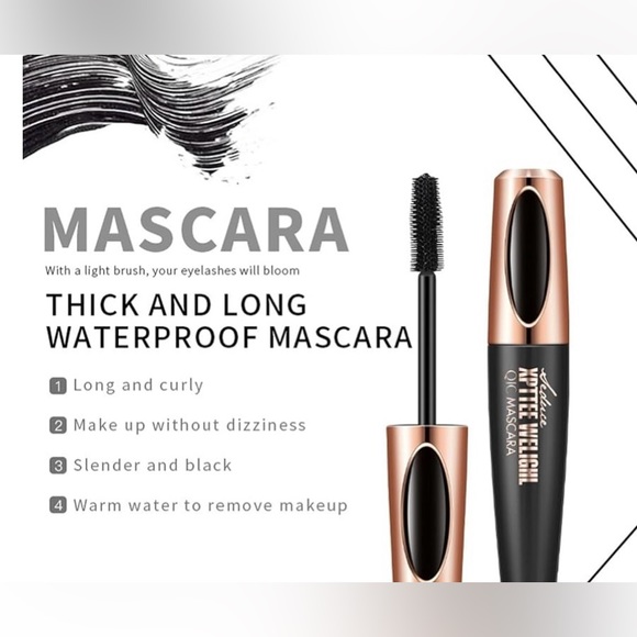 Korean Cosmetics Black Mascara Lengthens Eyelashes Extra Volume Waterproof. - Picture 2 of 6